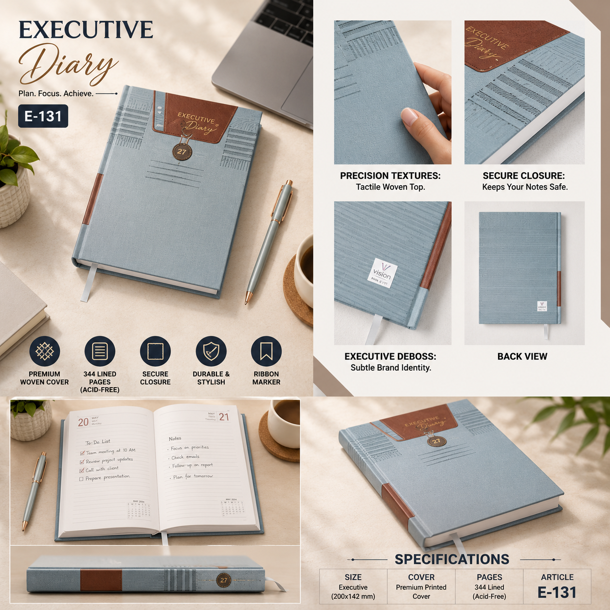 Eco Kraft Diary E-131