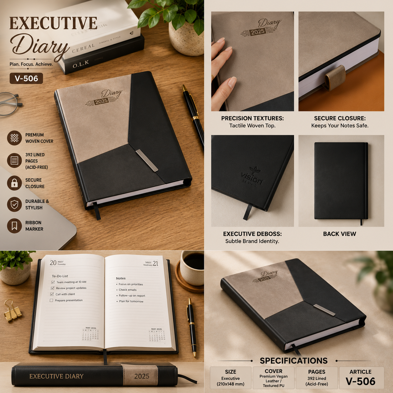 Special Leather Diary V-504