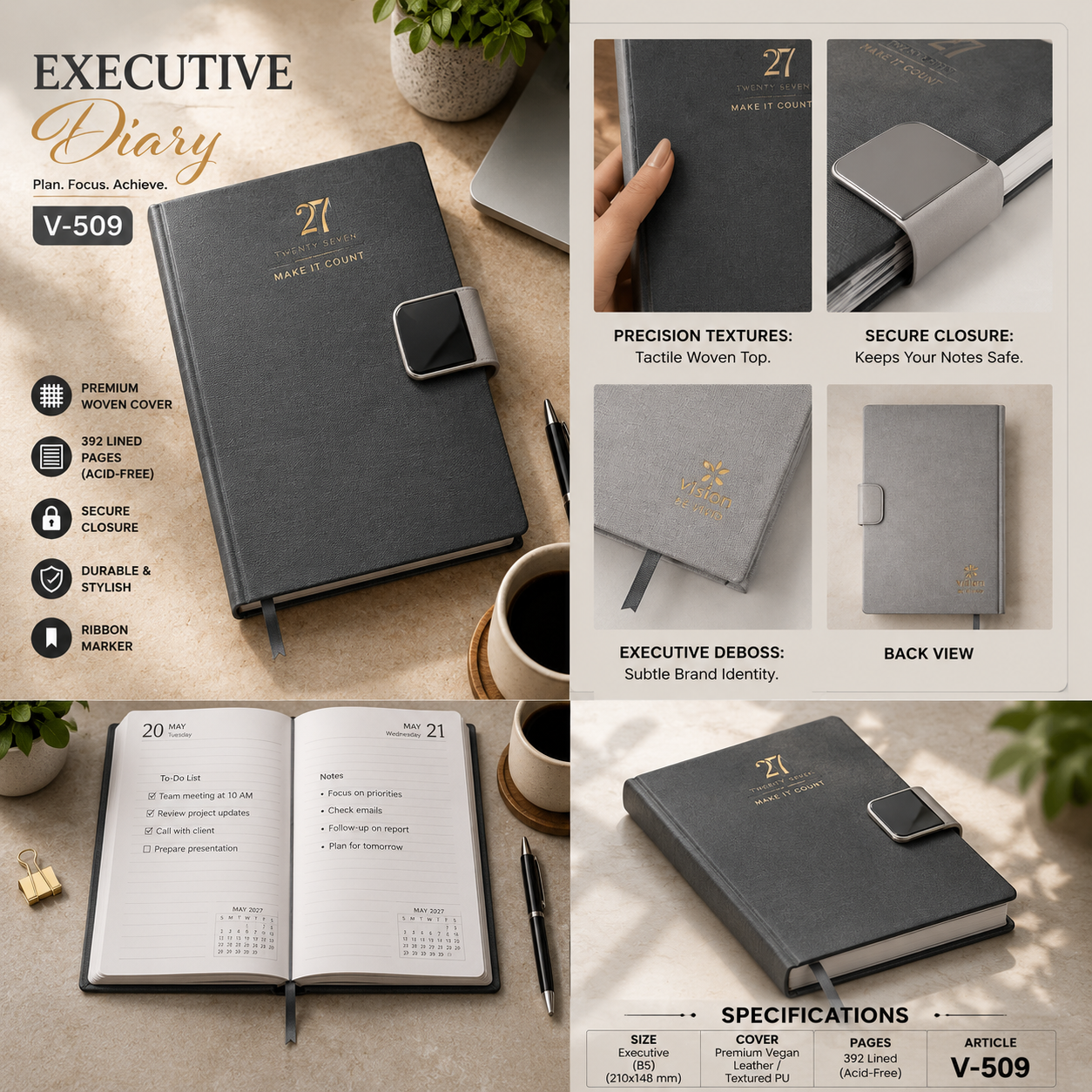 Special Leather Diary V-507