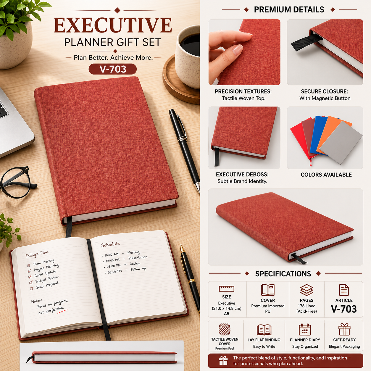 Executive Planner Gift Set V-703