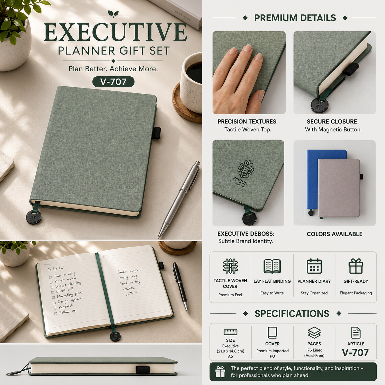Executive Planner Gift Set V-707