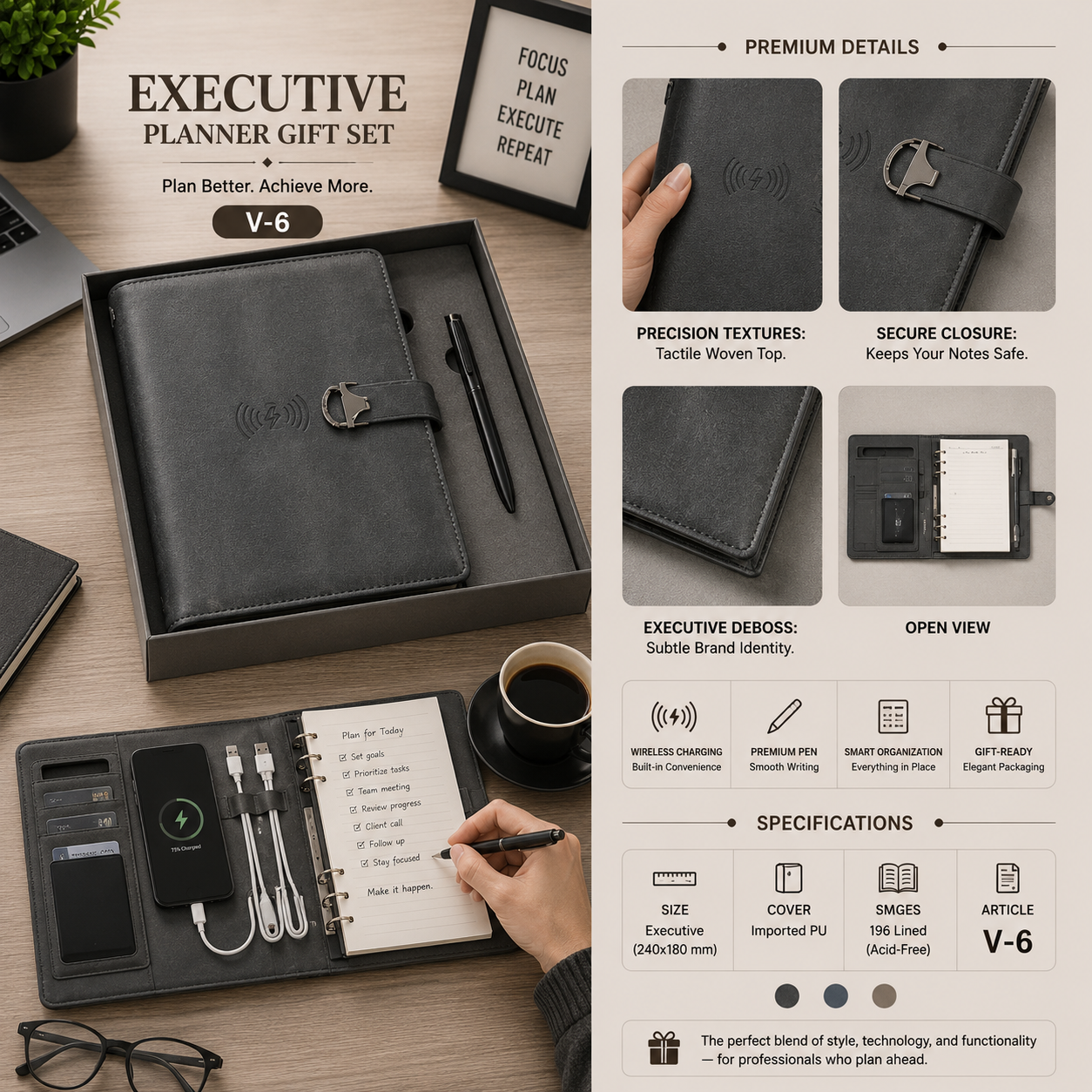 Executive Planner Gift Set V-6